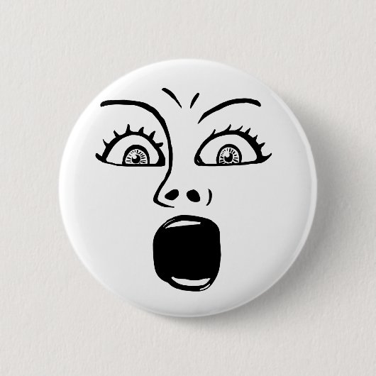 ALARMED! -Wit Ronde Button 5,7 Cm (Voorkant)