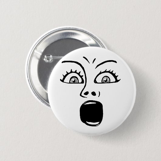 ALARMED! -Wit Ronde Button 5,7 Cm (Voorkant /achterkant)