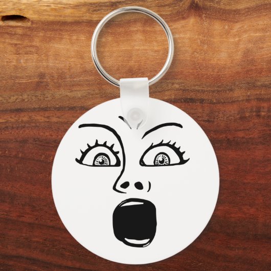 ALARMED! -Wit Sleutelhanger (Voorkant)