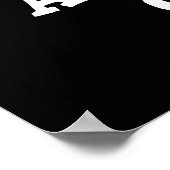 Alarmkakker Funny Alarm Clock Pun Dark BG Poster (Hoek)