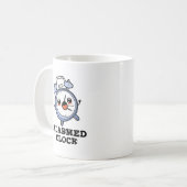 Alarmkakker Funny Alarm Clock Pun Koffiemok (Voorkant links)