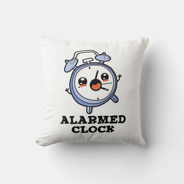 Alarmkakker Funny Alarm Clock Pun Kussen (Voorkant)