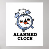 Alarmkakker Funny Alarm Clock Pun Poster (Voorkant)