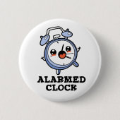 Alarmkakker Funny Alarm Clock Pun Ronde Button 5,7 Cm (Voorkant)
