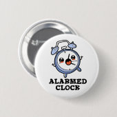 Alarmkakker Funny Alarm Clock Pun Ronde Button 5,7 Cm (Voorkant /achterkant)