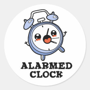 Alarmkakker Funny Alarm Clock Pun Ronde Sticker