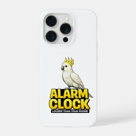 Alarmklok Kaketoe iPhone Hoesje (Achterkant)