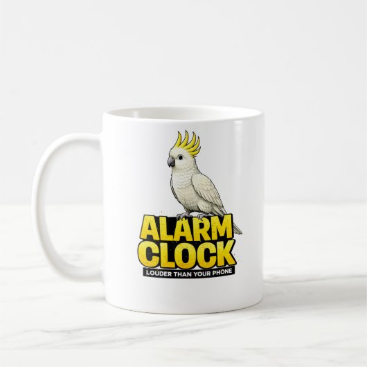 Alarmklok Kaketoe Koffiemok (Links)