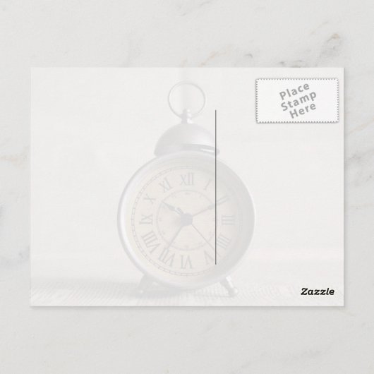 Alarmklok met Romeinse cijfers Briefkaart (Achterkant)