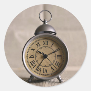 Alarmklok met Romeinse cijfers Ronde Sticker