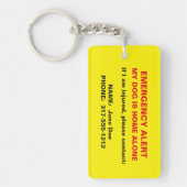 Alarmmeldende Sleutelhanger voor pet-noodgevallen (Voorkant)