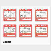 Alarmmelder voor honden van hulpdiensten vierkante sticker (Vel)