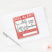 Alarmmelder voor honden van hulpdiensten vierkante sticker (Envelop)