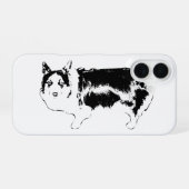Alarmmodus: Corgi iPhone 16 Hoesje (Achterkant horizontaal)