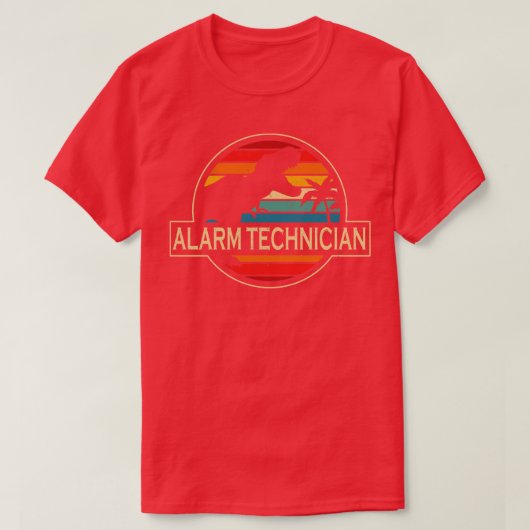 Alarmtechnicus Dinosaur T-shirt (Design voorkant)