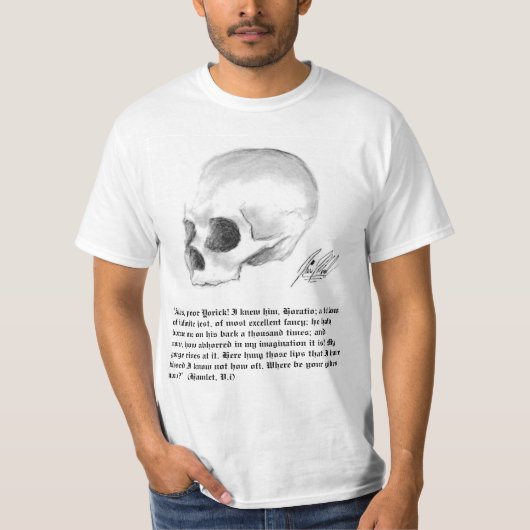 Alas, arme Yorick. T-shirt (Voorkant)