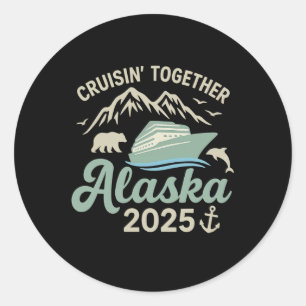 Alaska 2025 Cruiseschip Alaska V Ronde Sticker