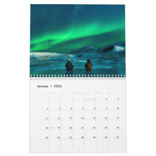 Alaska 2025 kalender (Jan 2026)