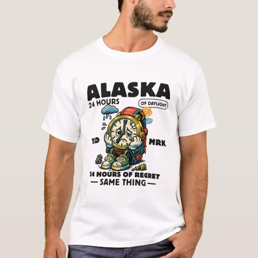 Alaska: 24 uur daglicht t-shirt (Voorkant)