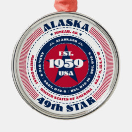 Alaska 49e staat kerstversiering metalen ornament
