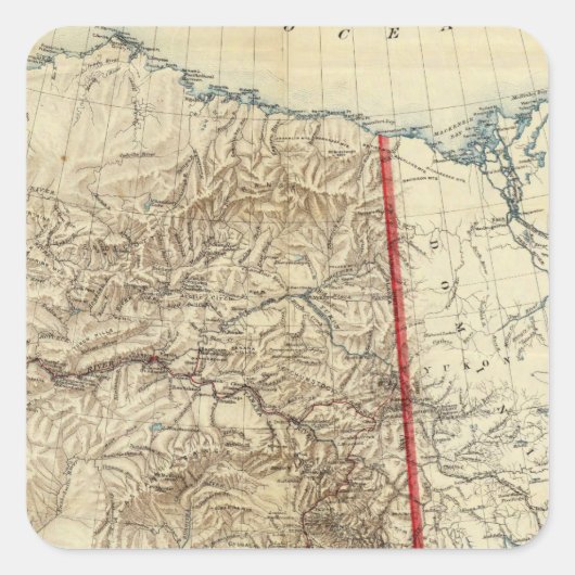 Alaska 5 vierkante sticker (Voorkant)