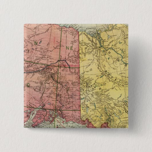 Alaska 6 vierkante button 5,1 cm (Voorkant)