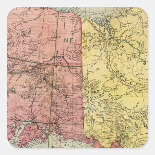 Alaska 6 vierkante sticker (Voorkant)