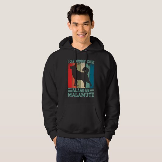 Alaska Adorable Dog Owner I Command Every Alaskan  Hoodie (Voorkant volledig)