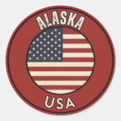 Alaska Adventure - The Last Frontier Gift  Ronde Sticker (Voorkant)