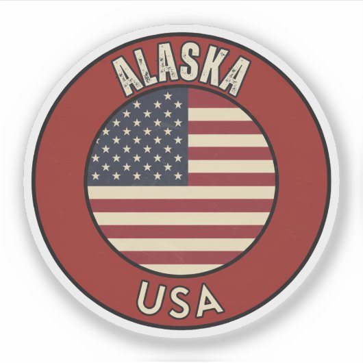 Alaska Adventure - The Last Frontier Gift  Sticker (Voorkant)