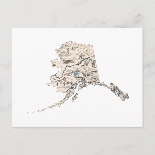 Alaska  Afbeelding Kaart Antiek State Chart (Voorkant)