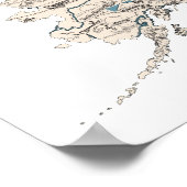 Alaska Afbeelding Kaart Antiek State Chart Poster (Hoek)