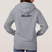 Alaska (AK) Een sled dog team Waterverf schilderij Hoodie (Achterkant)