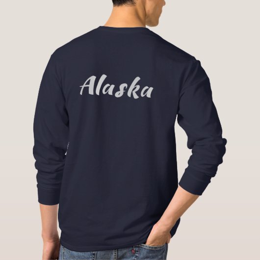 Alaska (AK) Kodiak bruin beer - Witte Logo T-shirt (Achterkant)