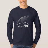 Alaska (AK) Kodiak bruin beer - Witte Logo T-shirt (Voorkant)