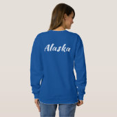 Alaska (AK) Kodiak bruin beer - Witte Logo Trui (Achterkant volledig)