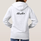 Alaska (AK) Kodiak bruin beer - Zwarte Logo Hoodie (Achterkant)