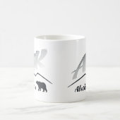 Alaska (AK) Kodiak bruin beer - Zwarte Logo Koffiemok (Center)