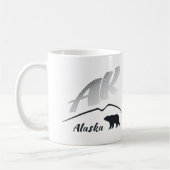Alaska (AK) Kodiak bruin beer - Zwarte Logo Koffiemok (Links)