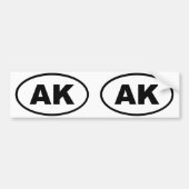 Alaska AK oval Bumpersticker (Voorkant)