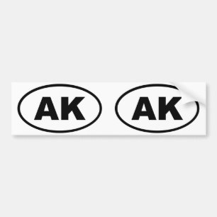 Alaska AK oval Bumpersticker