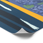 Alaska - Alaska Railroad en Fireweed Poster (Hoek)