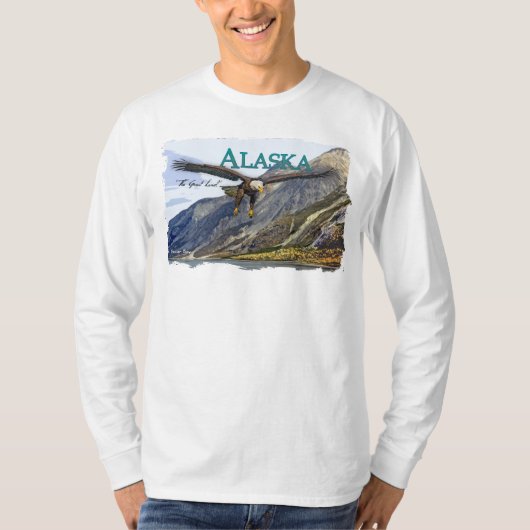 Alaska American Apparel Long Sleeve (gemonteerd) T-shirt (Voorkant)