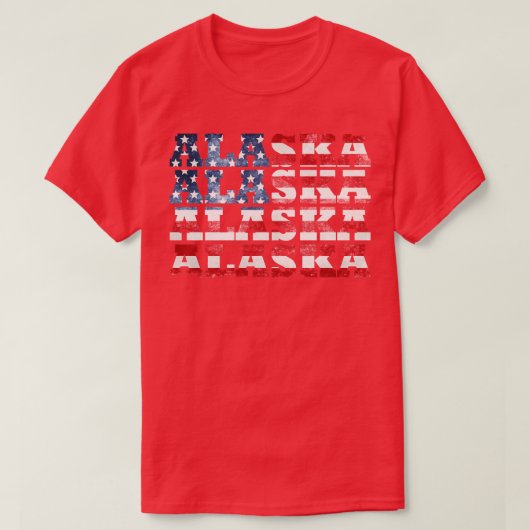 Alaska American Flag T-shirt (Design voorkant)