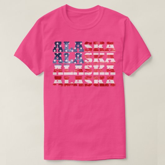 Alaska American Flag T-shirt (Design voorkant)