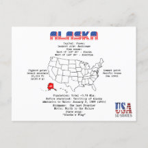 Alaska American staat op een kaart en nuttige info