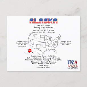 Alaska American staat op een kaart en nuttige info