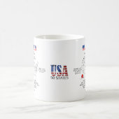 Alaska American staat op een kaart en nuttige info Koffiemok (Center)