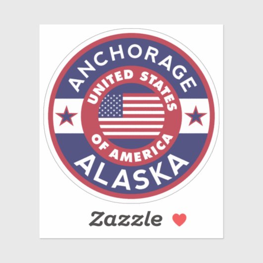 Alaska, ANCHORAGE Sticker (Vel)
