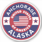 Alaska, ANCHORAGE Sticker (Voorkant)
